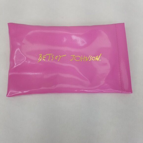 Betsey Johnson Sunglasses Pearlized White Plastic Cat Eye Gold Studs Size Small - Picture 11 of 14